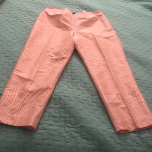 Pink and white pants